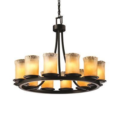 Veneto Luce Dakota 12 Light Chandelier by Justice Design Group - Starlight Lighting USA and Canada